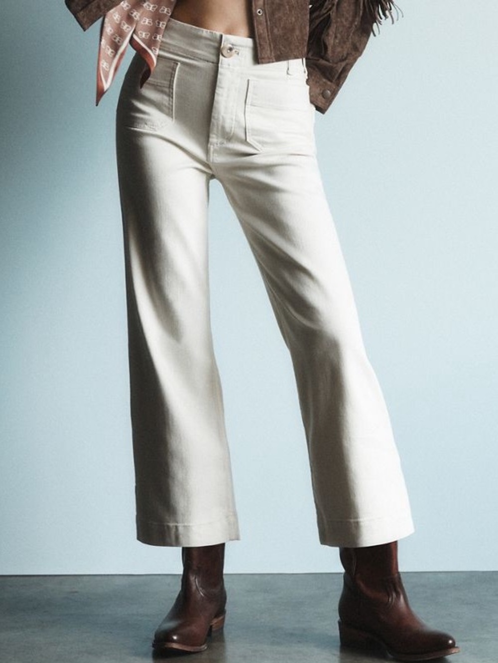Maeve Colette high-rise Wide-Leg cropped Jeans